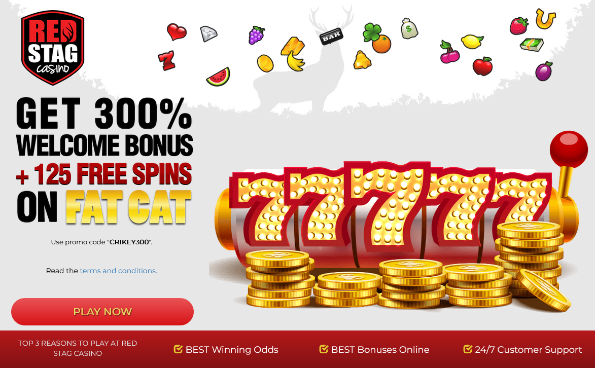 Red
                                          Stag AUD 300% + 125 Free
                                          Spins