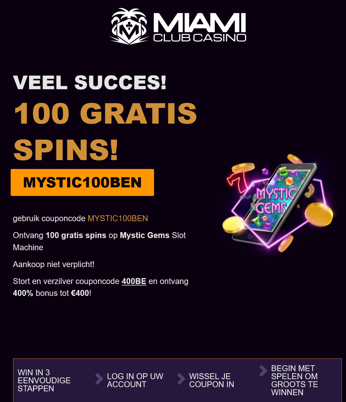 Miami
                                                          Club Casino
                                                          100 Free
                                                          Spins